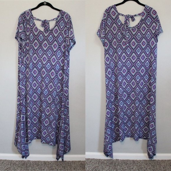 Chico's Diamond Print Dress Midi Stretch H11456 - Picture 11 of 11